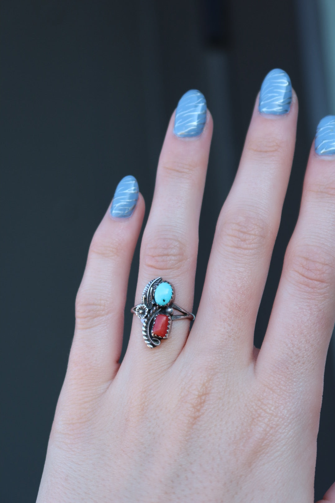 Native Turquoise Ring Size 7