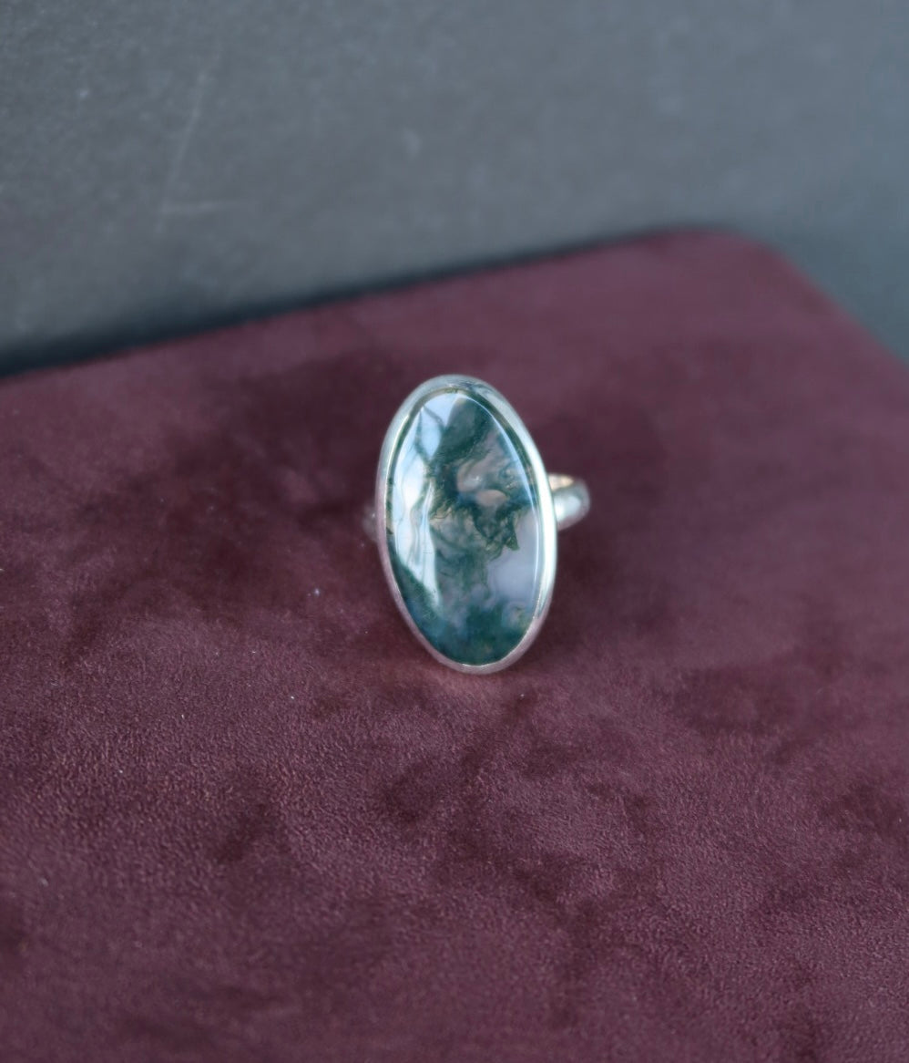 Moss Agate Ring