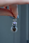 Double Gemstone Sterling Pendant