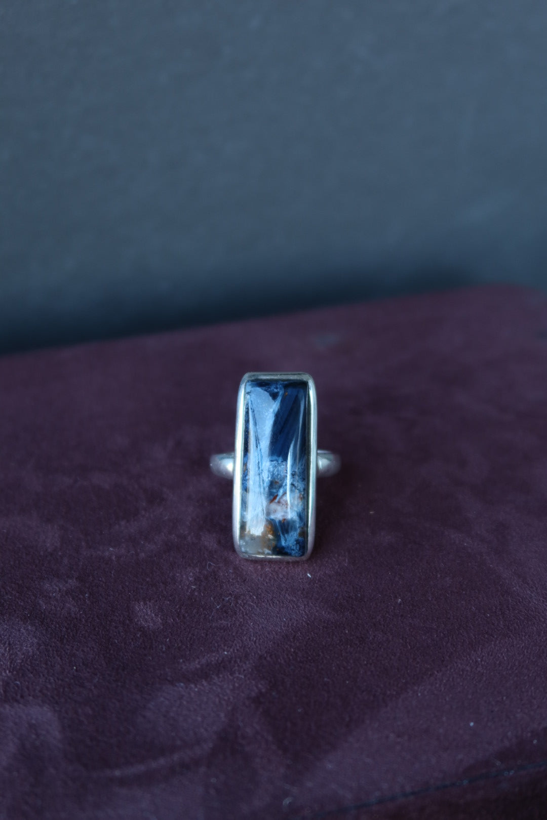 Pietersite Sterling Ring Size 7