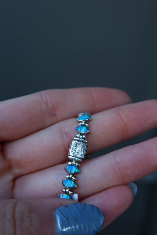 950 Sterling Silver Opal Bracelet
