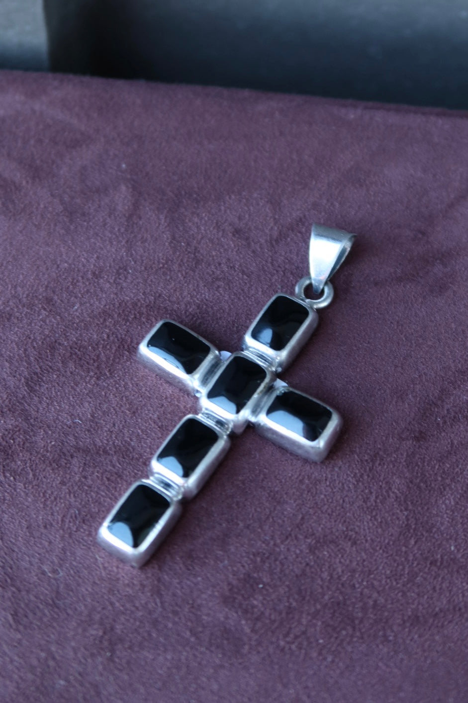 Black Onyx Cross Pendant