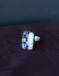 Pearl Multi Stone Ring Size 8