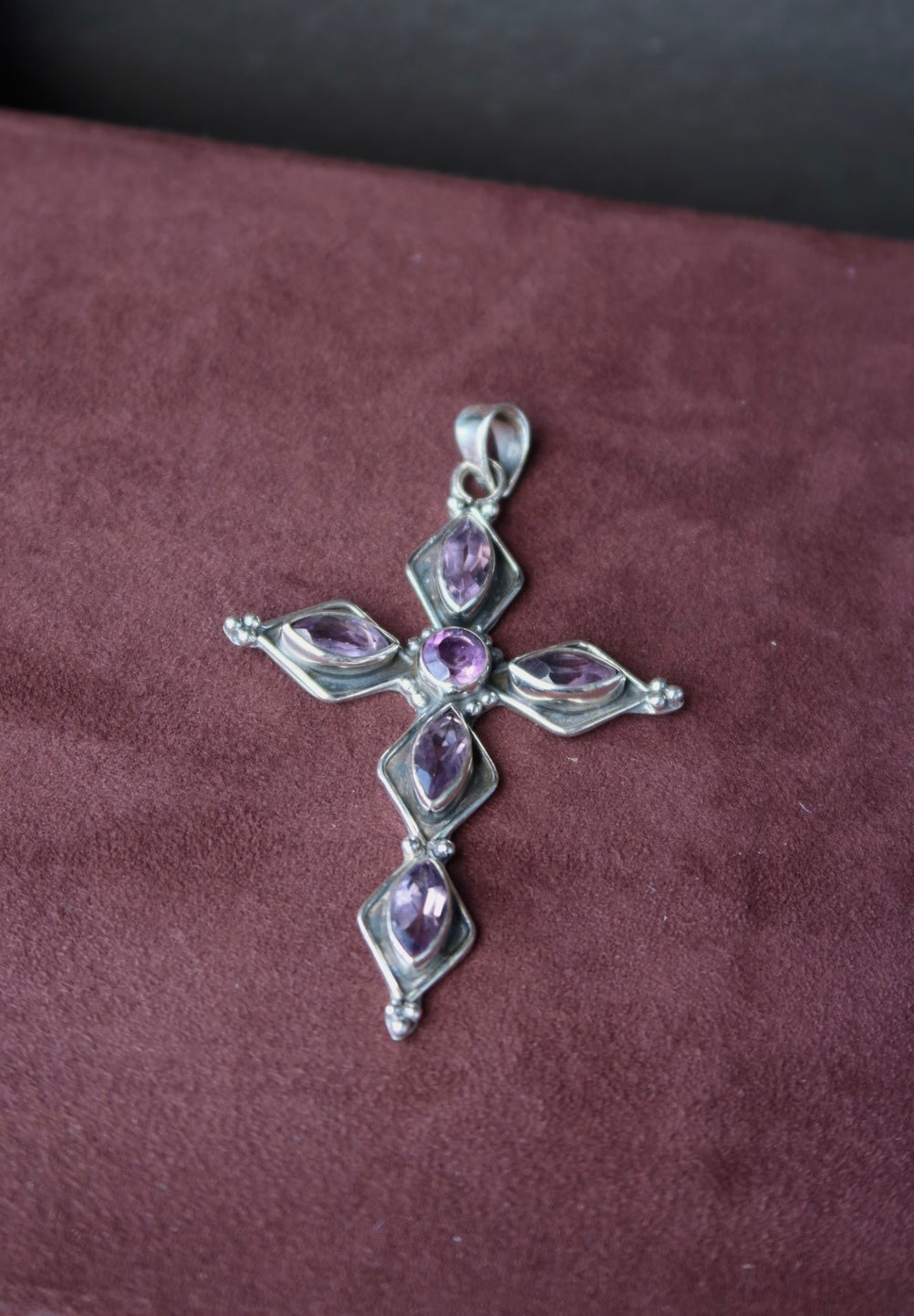 Amethyst Cross Pendant