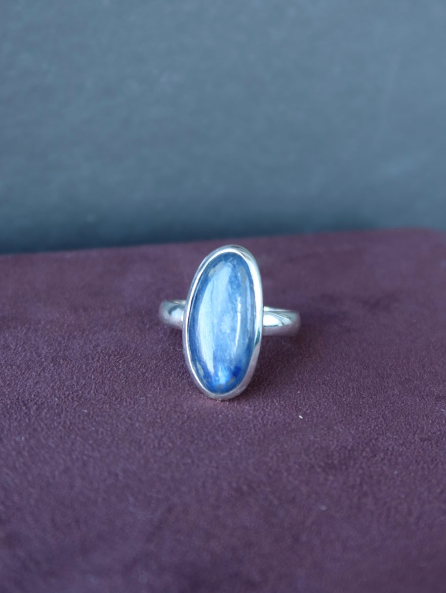 Blue Kyanite Sterling Ring Size 8.75
