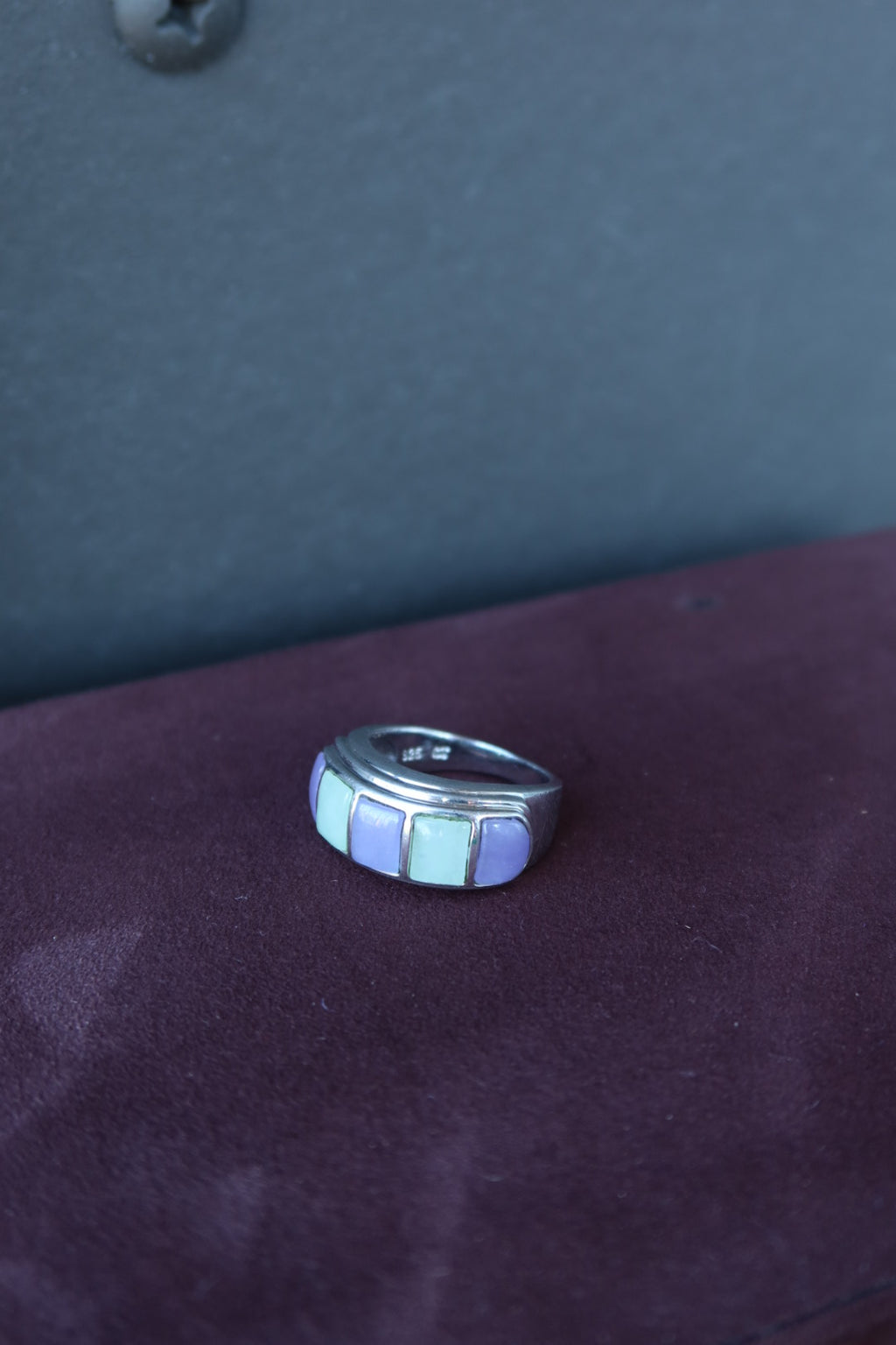 Multi Color Inlay Ring Size 8