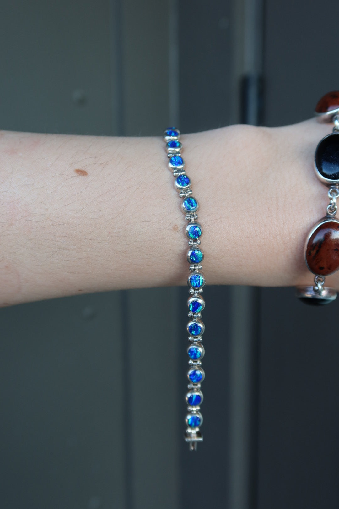 950 Sterling Silver Lapis Bracelet