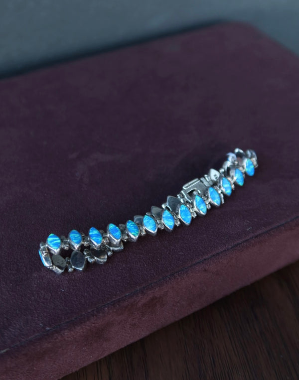 950 Sterling Silver Opal Bracelet