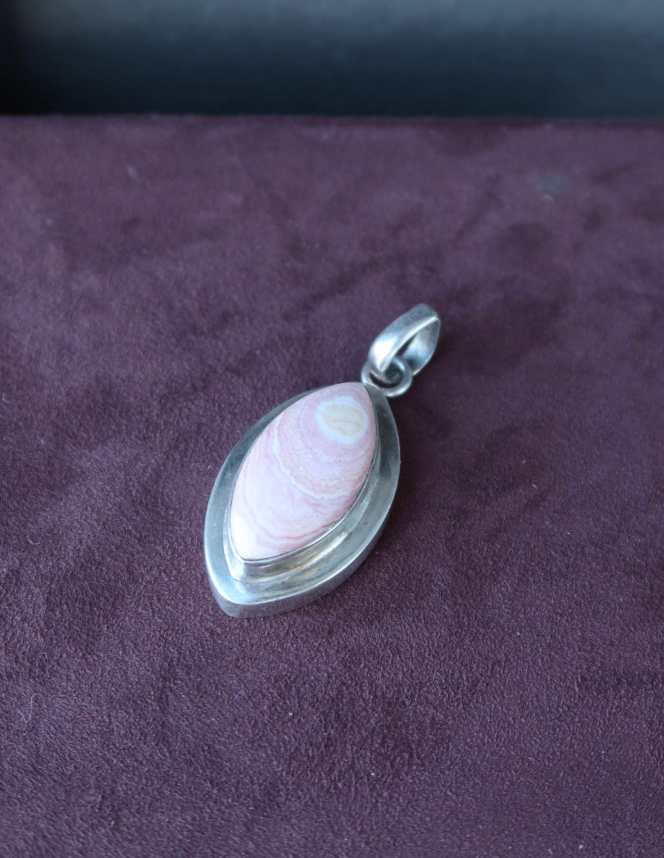 Rhodochrosite Sterling Pendant