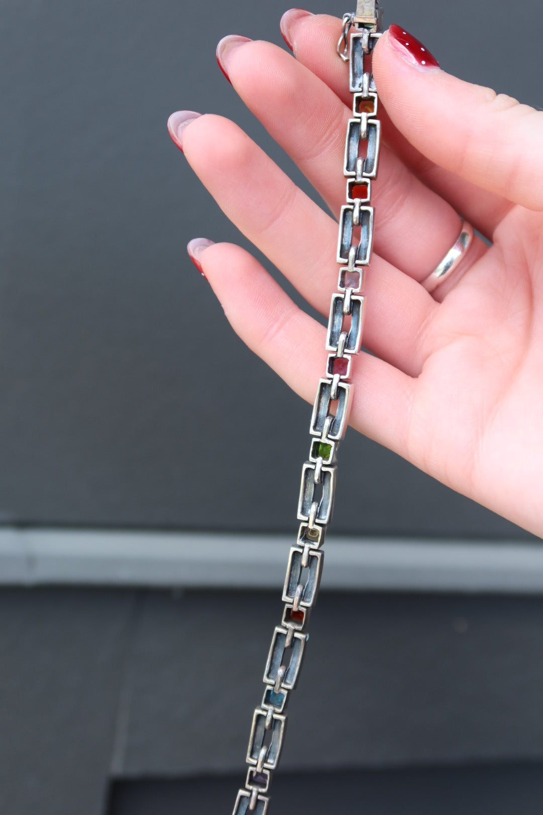 Multi Gemstone Tennis Bracelet