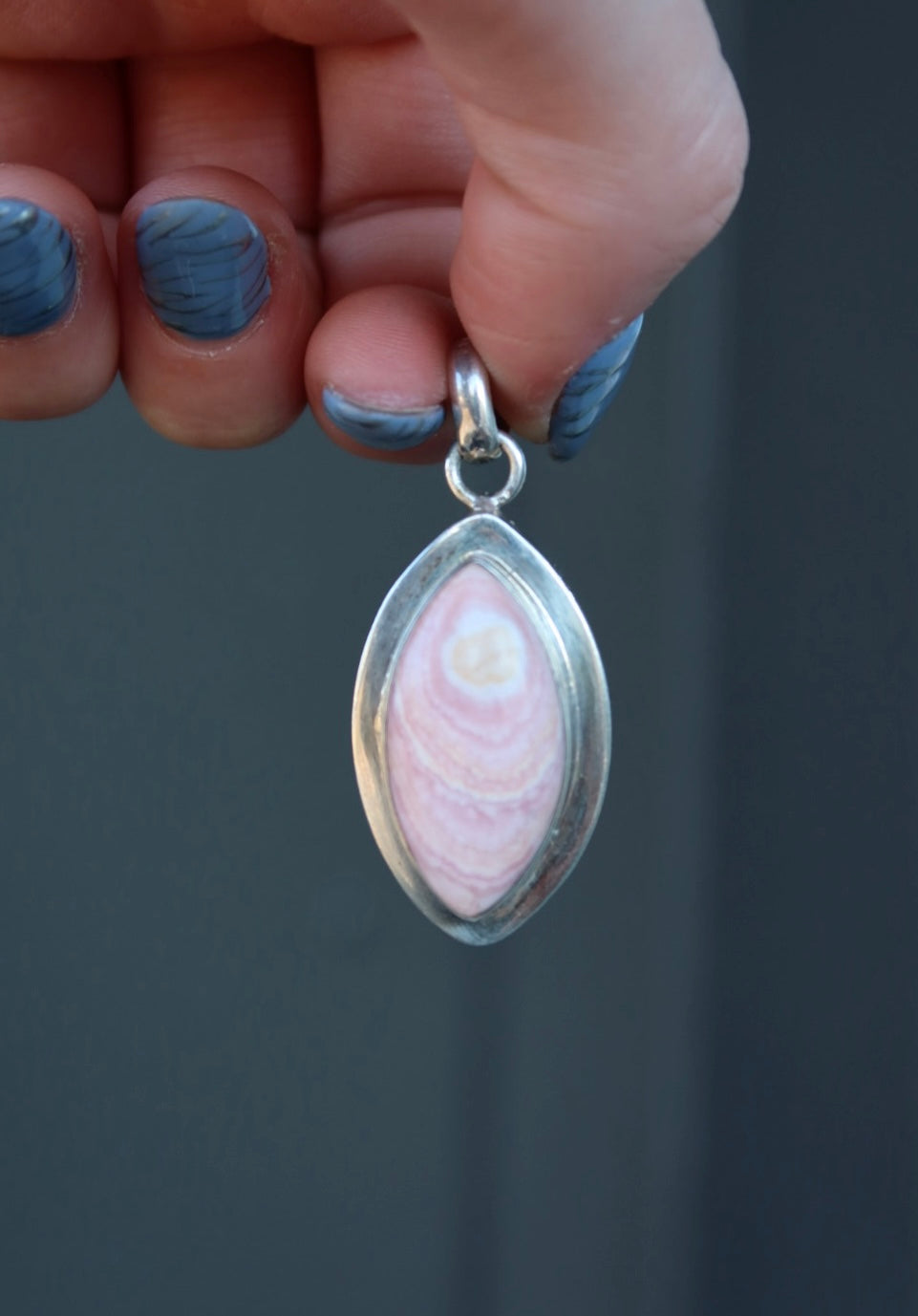Rhodochrosite Sterling Pendant