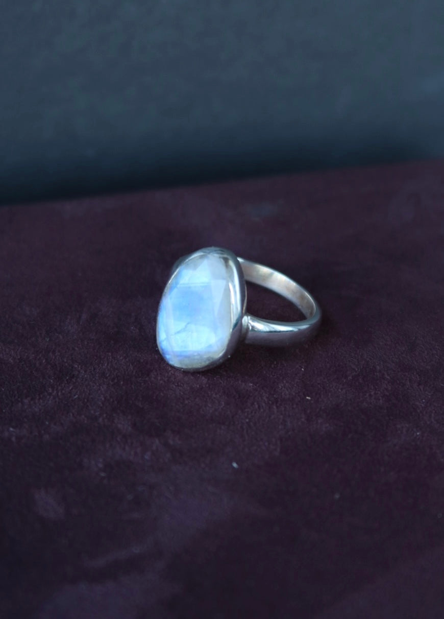Moonstone Sterling Ring Size 10