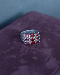 Art Deco Garnet Sterling Size 10