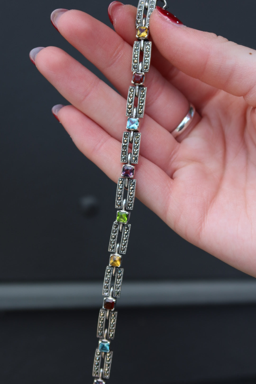 Multi Gemstone Tennis Bracelet