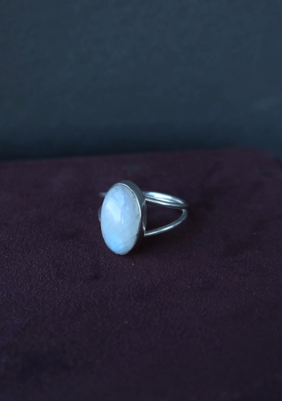 Moonstone Sterling Ring Size 10.5