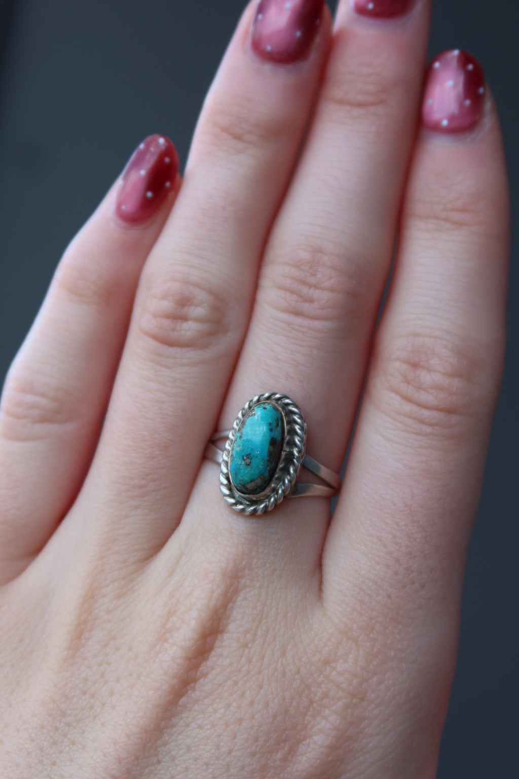 Native Turquoise Vintage Ring Sz 7