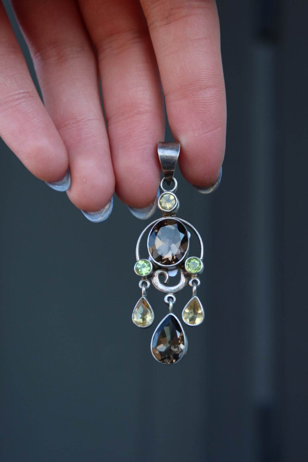Dangly Pendant Sterling Silver Vintage