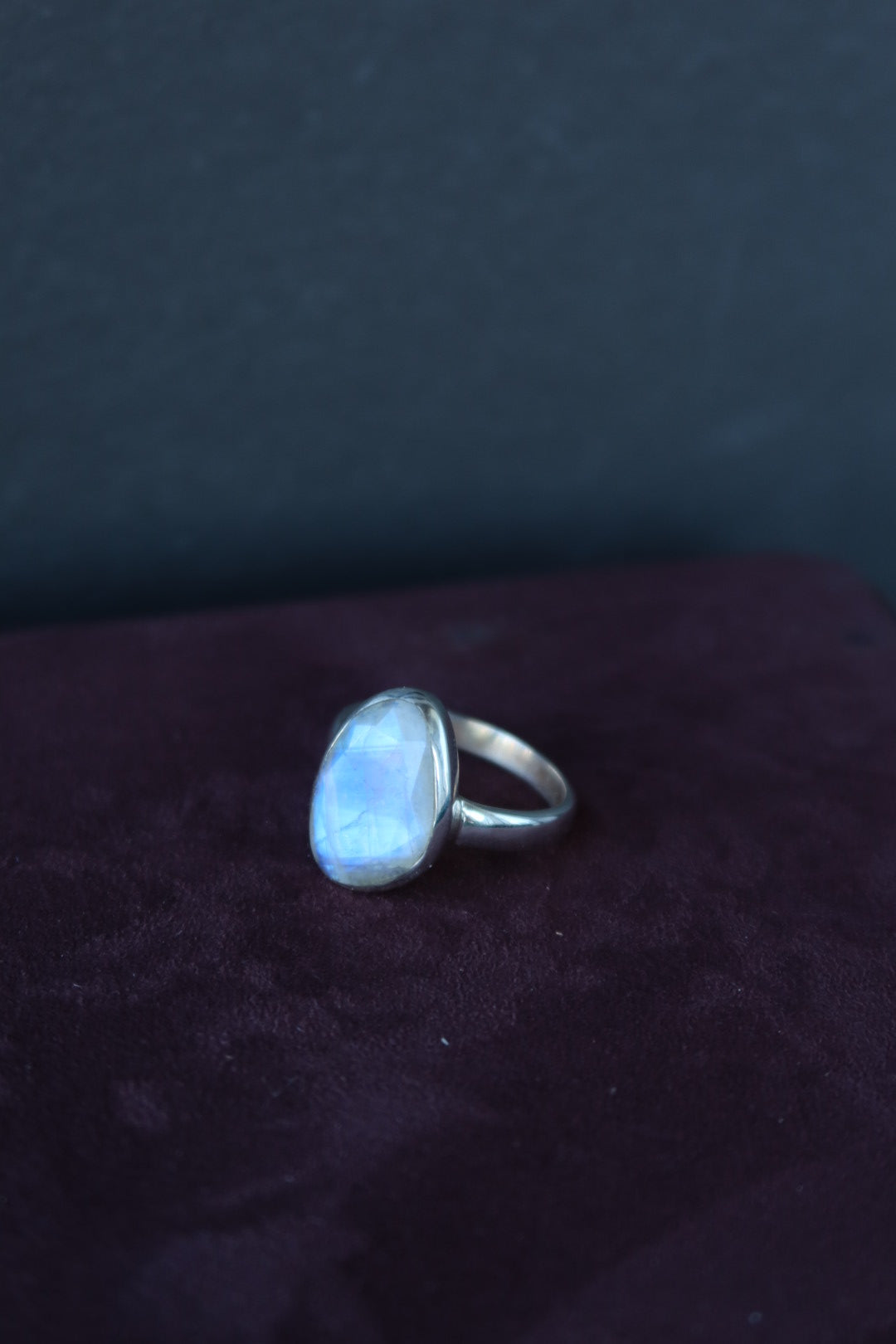 Moonstone Sterling Ring Size 10