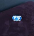Geometric Mother of Pearl Ring Size 5.25