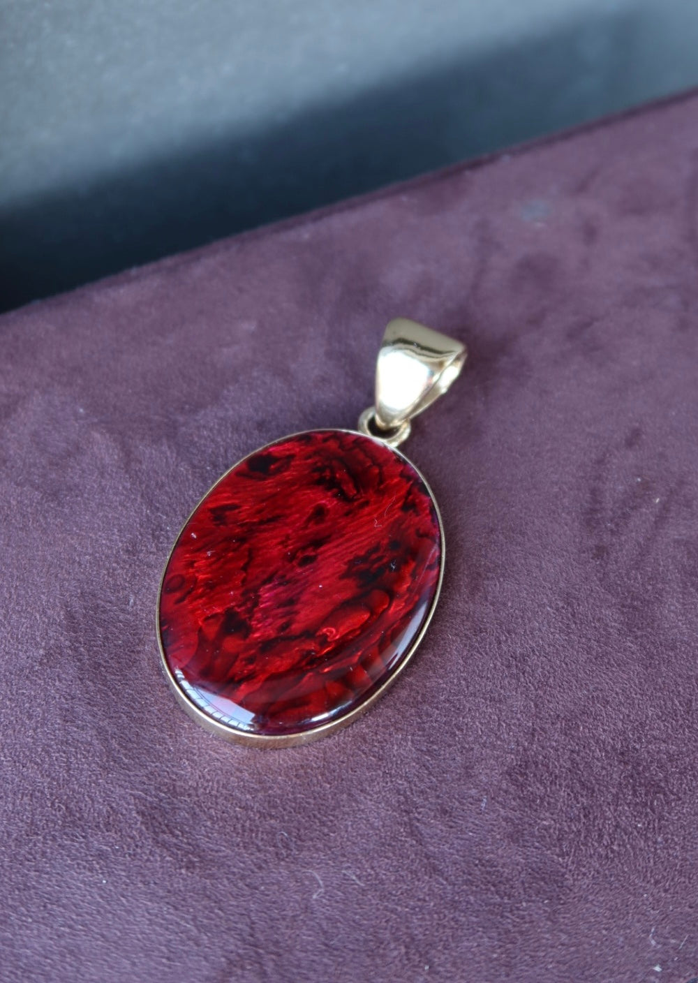 Charles Albert Red Abalone Pendant