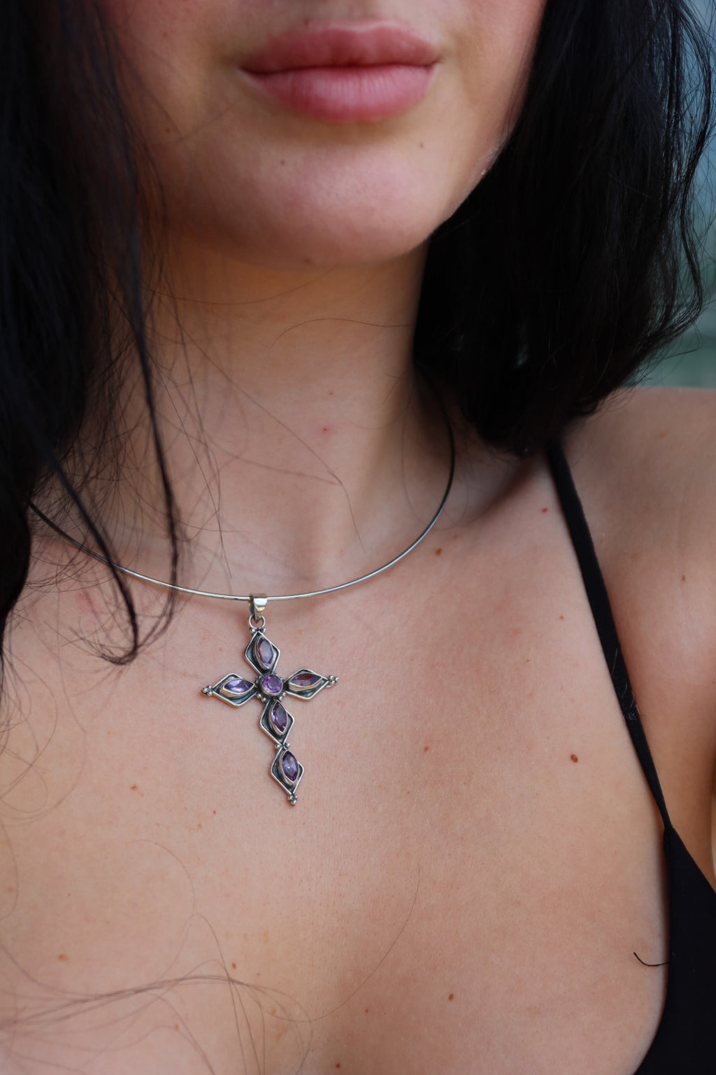 Amethyst Cross Pendant