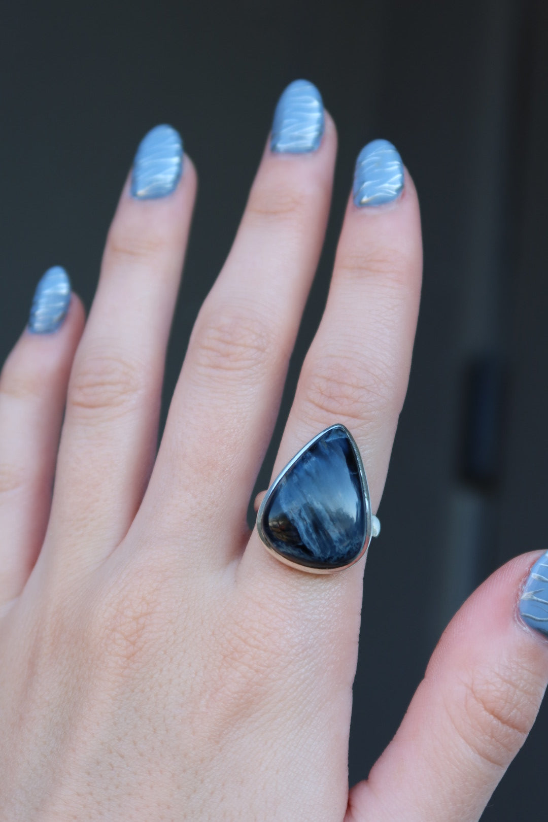 Pietersite Sterling Ring Size 8.75