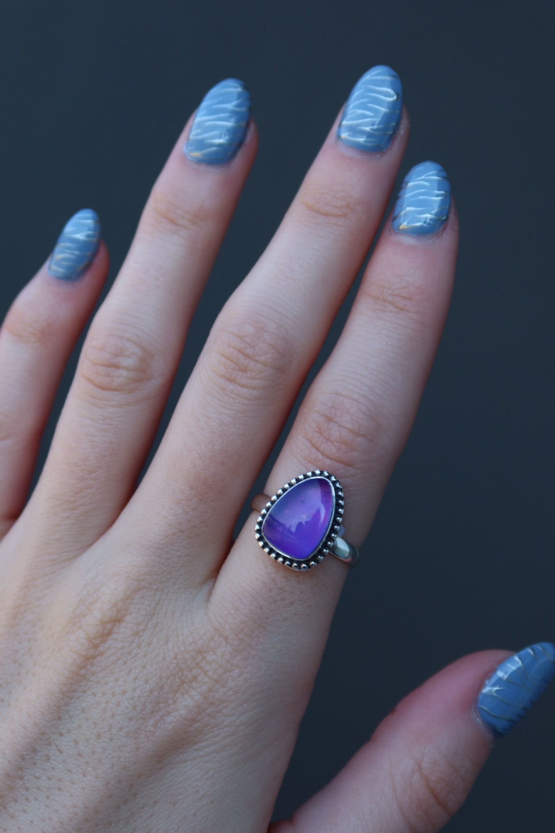 Aurora Opal Ring Size 8
