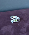 Multi Stone Sterling Ring Size 10