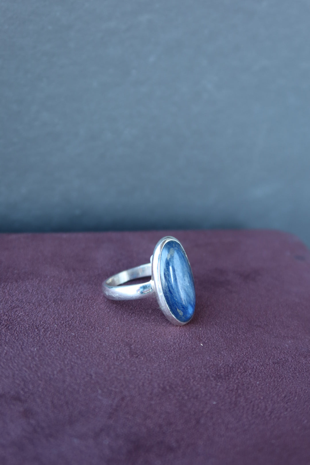 Blue Kyanite Sterling Ring Size 8.75