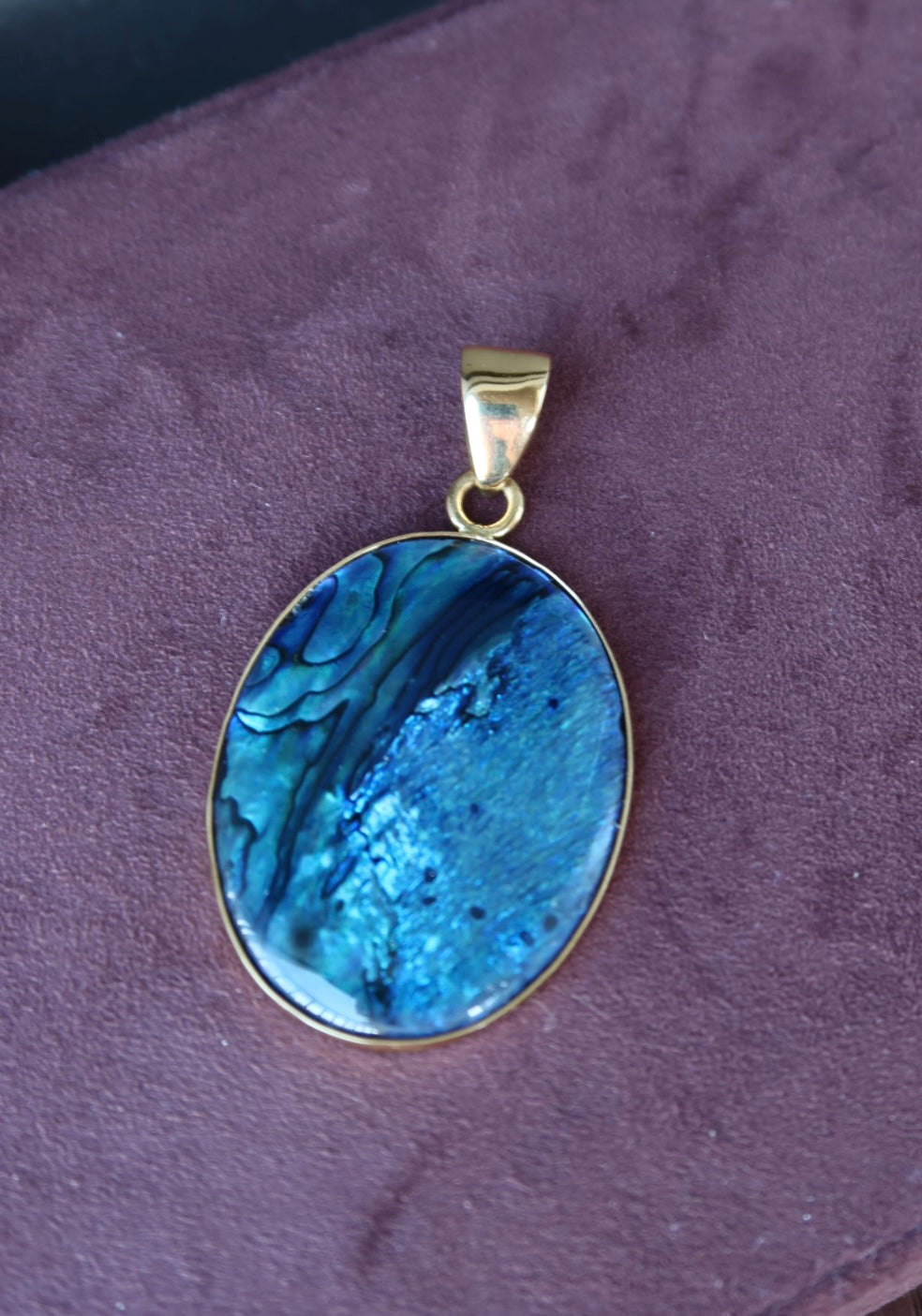 Blue Abalone Pendant
