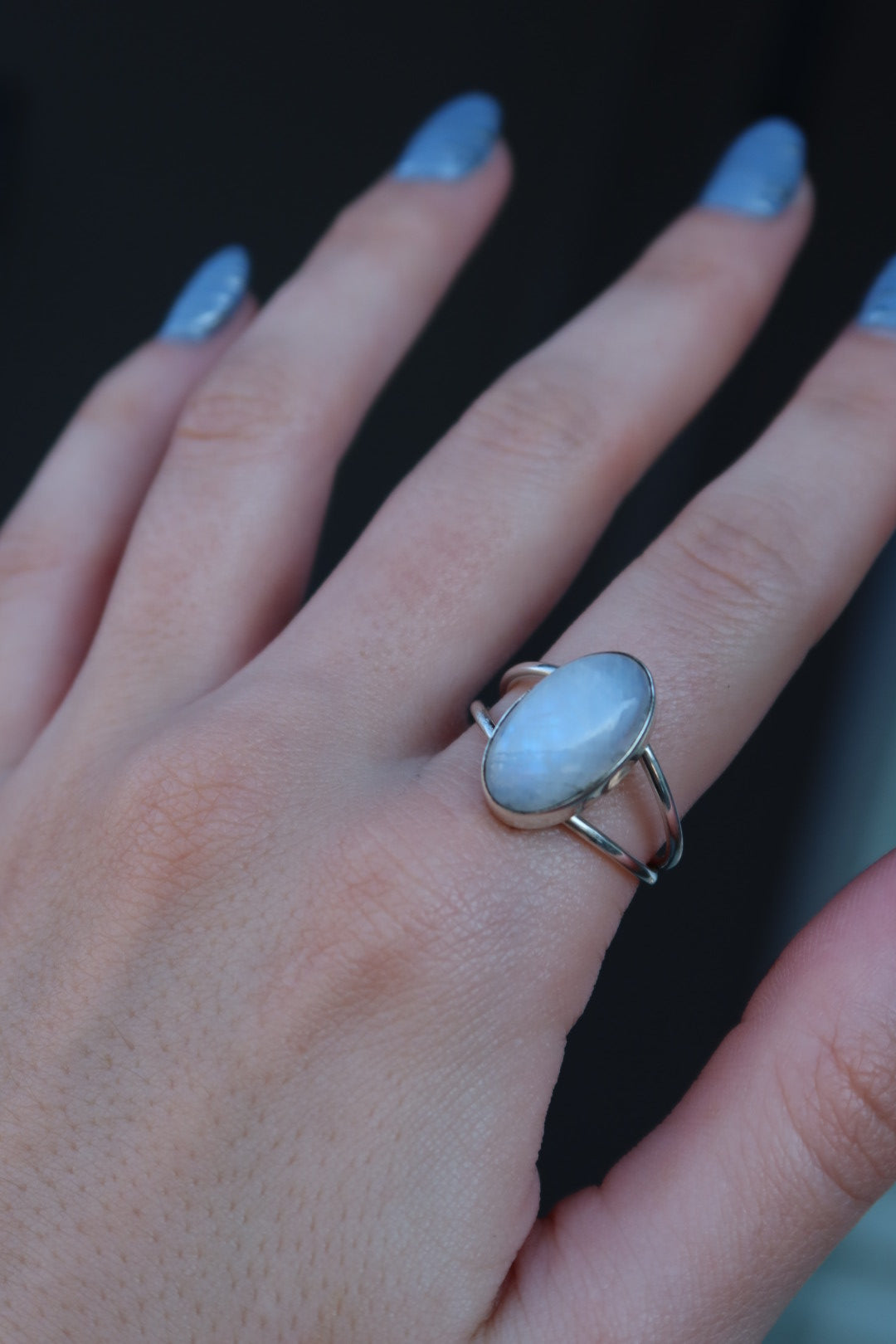 Moonstone Sterling Ring Size 10.5