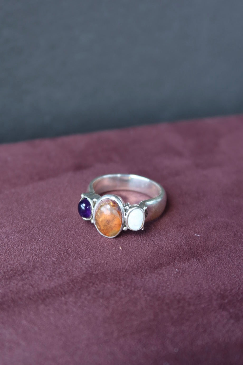 Multi Stone Sterling Ring size 7
