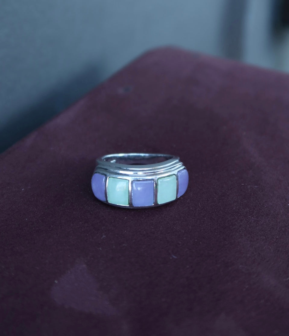 Multi Color Inlay Ring Size 8