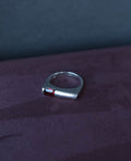 Garnet Sterling Ring Size 7