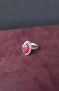Ruby Sterling Ring Sz 6