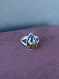 Faceted Pietersite Sterling Ring Size 8