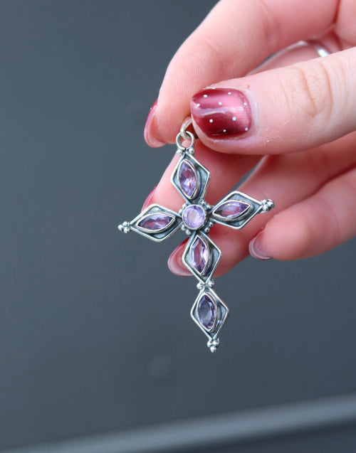 Amethyst Cross Pendant