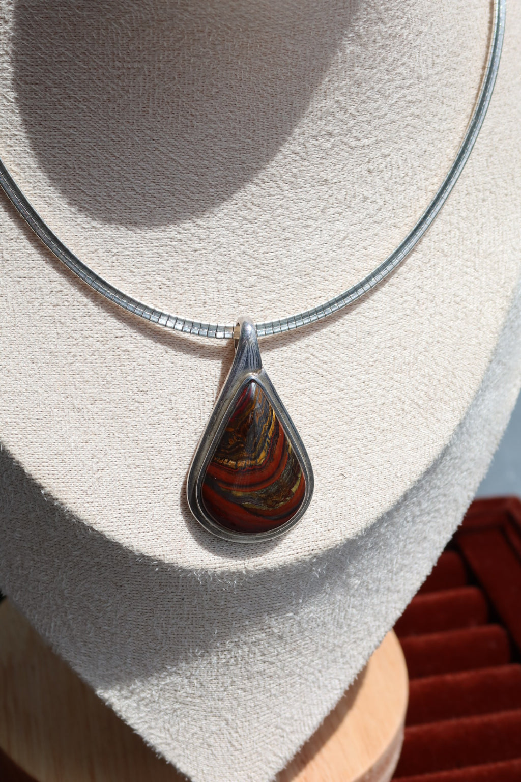 Iron Tiger Eye Sterling Necklace