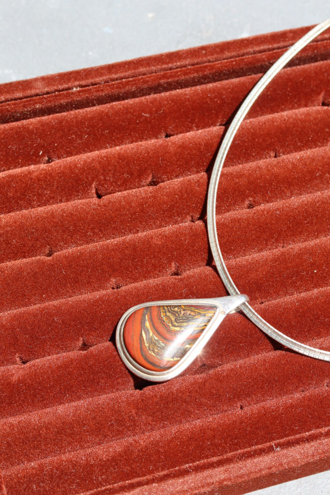 Iron Tiger Eye Sterling Necklace