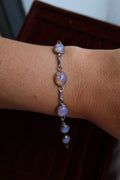 Vintage 925 Sterling Opal Link Bracelet