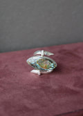 Abalone & Onyx Flip Sterling Ring