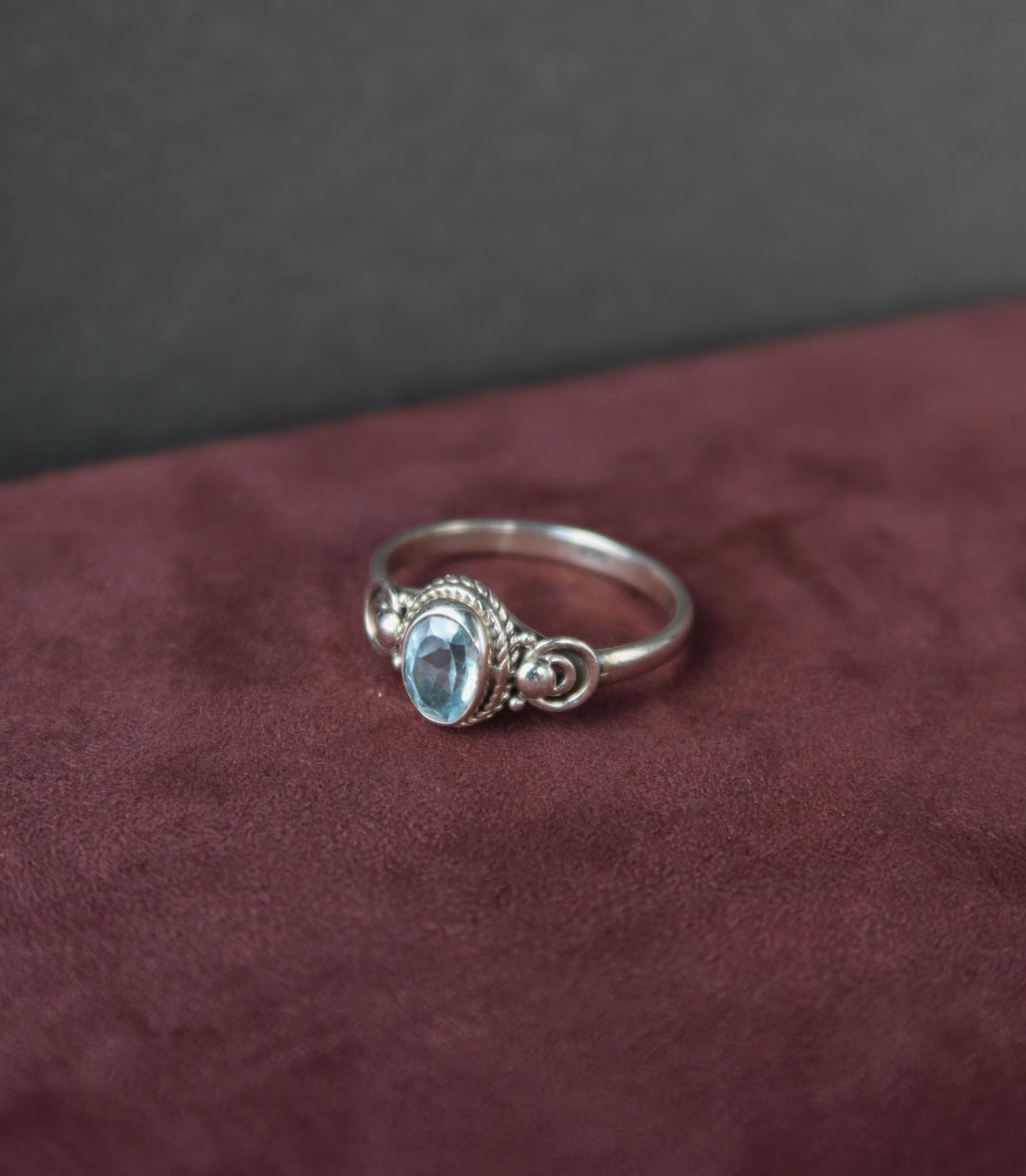 Blue Topaz Sterling Ring