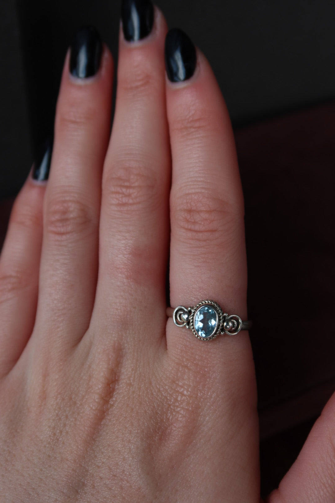 Blue Topaz Sterling Ring
