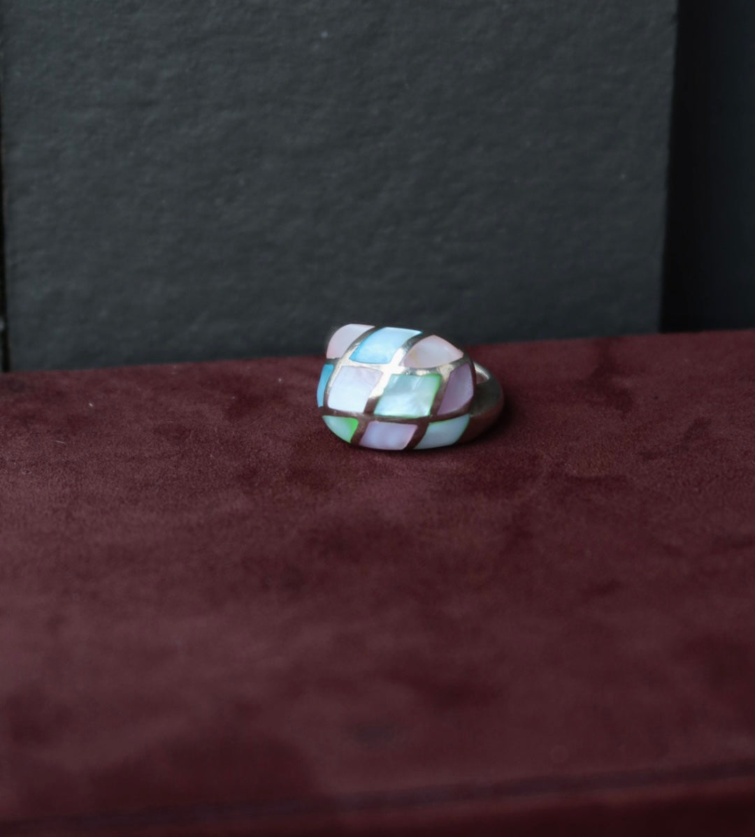 Vintage Mother of Pearl Art Deco Ring