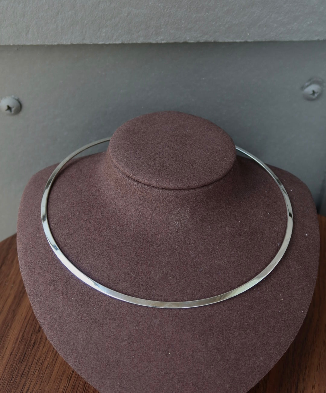 Flat Sterling Choker Necklace