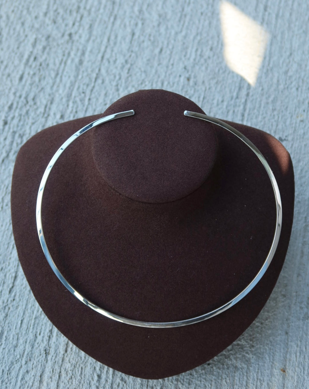 Flat Sterling Choker Necklace