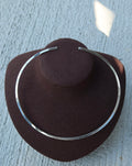 Flat Sterling Choker Necklace