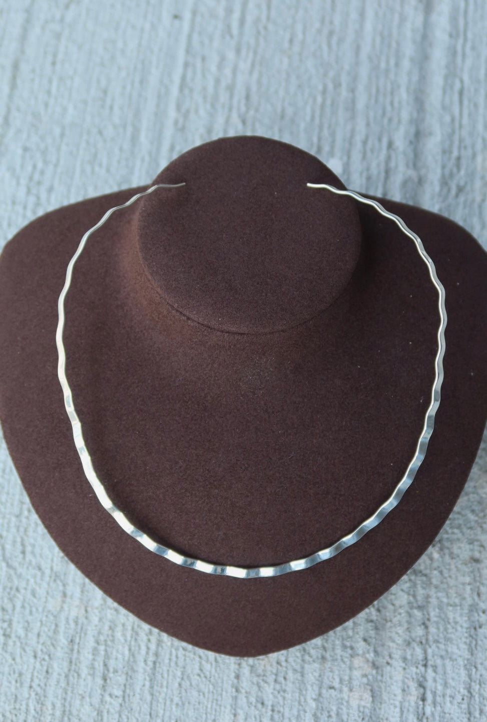 Texture Choker Sterling Necklace