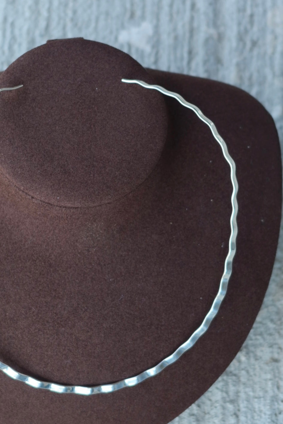 Texture Choker Sterling Necklace