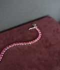 Pink Sterling Tennis Bracelet